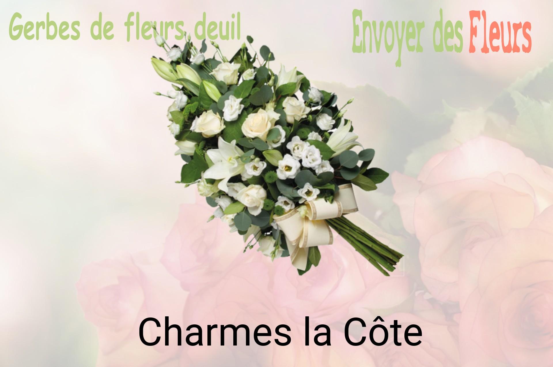 Gerbe de fleurs de deuil livrée à Charmes-la-Côte